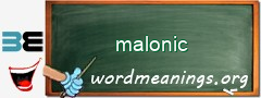 WordMeaning blackboard for malonic